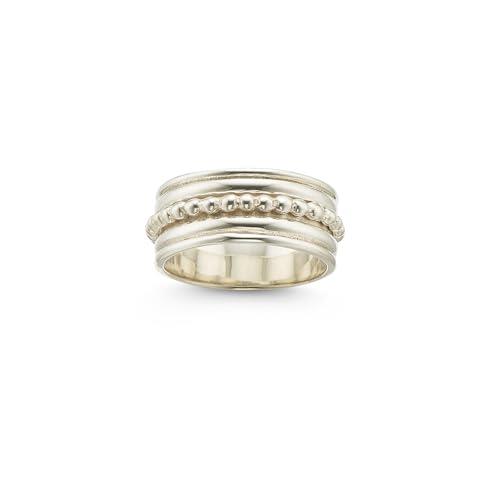 Palas Jewellery Women's Intentions Meditation Spinning Ring, Silver, Medium