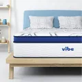 Vibe Quilted Hybrid Mattress, 12-Inch Innerspring and Pillow Top Gel Memory Foam Mattress, CertiPUR-US Certified Bed in a Box, Full