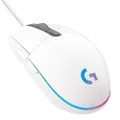 Logitech G G203 Wired Gaming Mouse, 8,000 DPI, Rainbow Optical Effect LIGHTSYNC RGB, 6 Programmable Buttons, On-Board Memory, Screen Mapping, PC/Mac Computer and Laptop Compatible - White