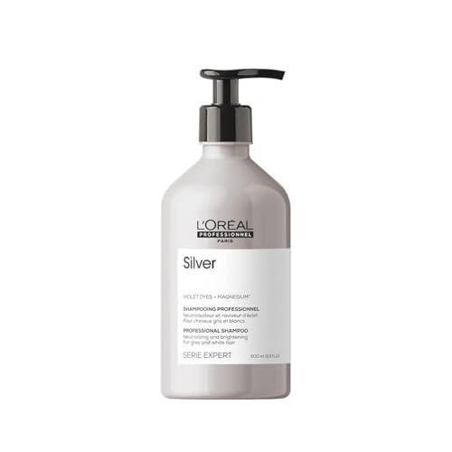 L'Oreal Professionnel Serie Expert - Silver Violet Dyes + Magnesium Neutralising and Brightening Shampoo (For Grey and White Hair) 500ml/16.9oz