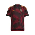 adidas Youth Soccer Germany 2022 Away Jersey, Black / Red, X-Large