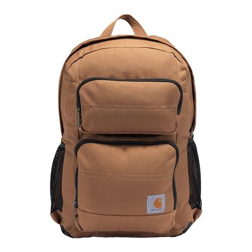 Carhartt Unisex 27L SingleCompartment Backpack Durable Pack with Laptop Sleeve and Duravax Abrasion Resistant Base, Carhartt Brown, One Size