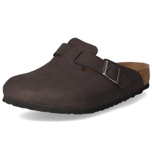 BIRKENSTOCK Men's Boston Flat Shoes Sandals Brown, black, 11 US