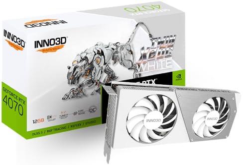 INNO3D NVIDIA GeForce RTX 4070 Twin X2 OC GDDR6X 12GB Video Card, White