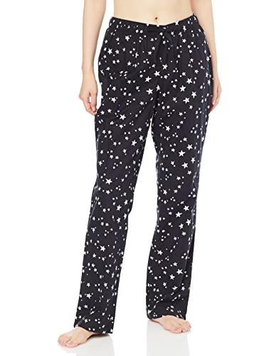 Amazon Essentials Women's Flannel Sleep Pant (Available in Plus Size), Black Stars, Small