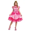Disguise Princess Peach Costume, Official Nintendo Super Mario Bros Dress and Crown, Pink, XL (18-20)