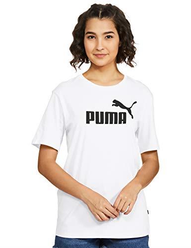 PUMA Women's Essential Logo Boyfriend Tee, White, XXL