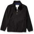 Amazon Essentials Toddler Boys' Polar Fleece Quarter-Zip Pullover Jacket, Black, 3T