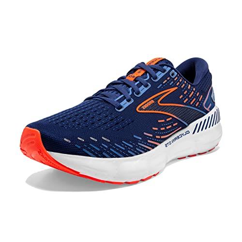 Brooks Men's Glycerin GTS 20 Supportive Running Shoe, Blue Depths Palace Blue Orange, 9.5 US