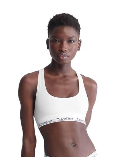 Calvin Klein Women's Regular Modern Cotton Bralette, White, XL