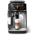 Philips 5400 Series Bean-to-Cup Espresso Machine - LatteGo Milk Frother, 12 Coffee Varieties, 4 User Profiles, Intuitive Display, Silver (EP5446/70)