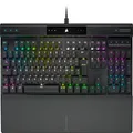Corsair K70 PRO RGB Gaming Keyboard Opto-Meccanic - Linear Switch OPX, Polycarbonate Keycap, Hyperpolling at 8,000 Hz, Soft Magnetic Handrest, IT Layout, QWERTY - Black