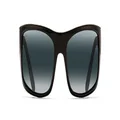 Maui Jim Unisex Full Rim Sunglasses, Gloss Black/Neutral Grey, 65mm US