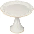Lenox French Perle Pedestal Cake Plate, Medium, White -