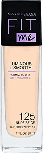 Maybelline Fit Me Luminous and Smooth Foundation 30 ml, 125 Nude Beige