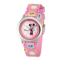 Disney Minnie Mouse Kids' Stainless Steel Time Teacher Analog Quartz Watch, Pink Multi, Children's Watches