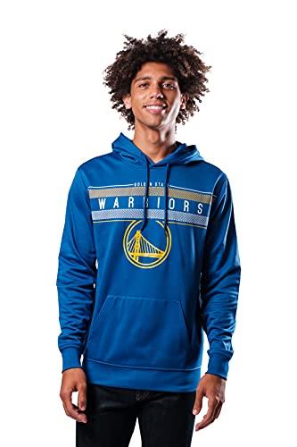 Ultra Game NBA Golden State Warriors Men's Fleece Hoodie Pullover Sweatshirt Poly Midtown, Team Color, Large