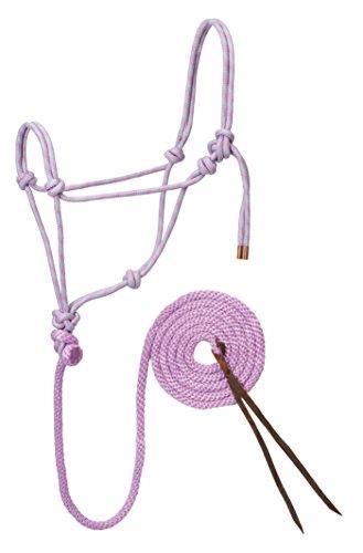 Weaver Leather Diamond Braid Rope Halter and Lead, Lavender/Mint/Gray