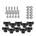 POWERTEC 71068 T-Track Knobs with 1/4-20 by 1-1/2" Hex Bolts and Washers(Set of 10)