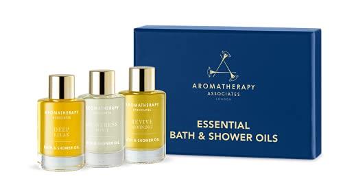 Aromatherapy Associates Essential Bath & Shower Oils (Relax, De-Stress, Revive), 3 count