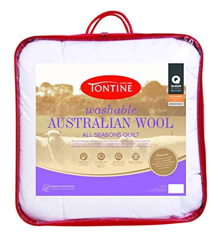 Tontine Washable Australian Wool Quilt, Single, White