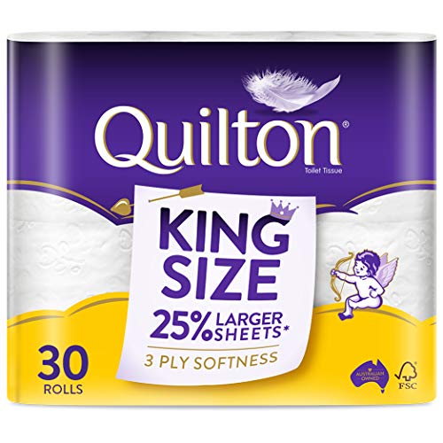Quilton 3-Ply King Size Toilet Tissue 30 pack