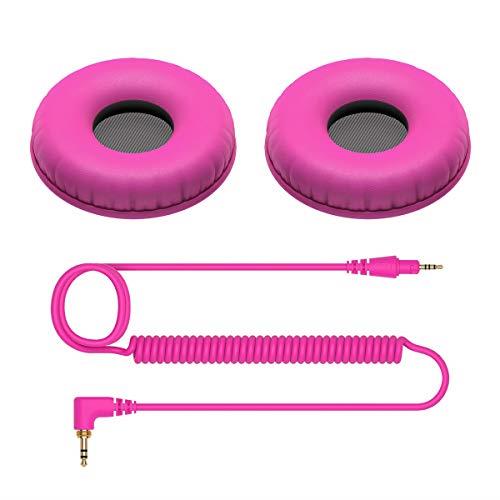Pioneer DJ HDJ-CUE1 Curl Cord Earpads HC-CP08-V Pink