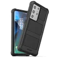 Encased Falcon Series Designed for Samsung S21 Ultra Case, Protective Full Body Heavy Duty Phone Cover, Black (Galaxy S21 Ultra)