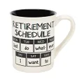 Enesco Our Name is Mud Retirement Schedule Nothing to Do Coffee Mug, 16 Ounce, Multicolor