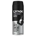 lynx Black Night Antiperspirant Body Spray, 165 ml