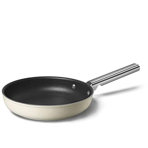 Smeg Cookware 50's Style Non-Stick Fry Pan, 9.5-Inches (Cream)