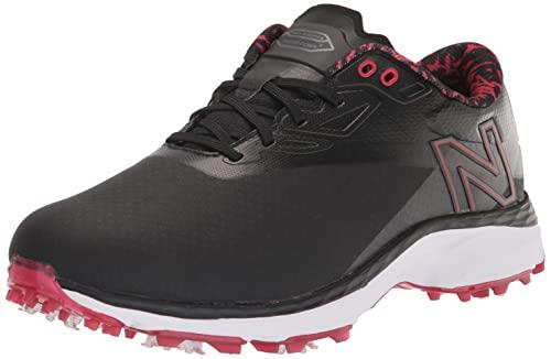 New Balance Men's Fresh Foam X Defender Golf Shoe, Black/Red, 9.5 Wide