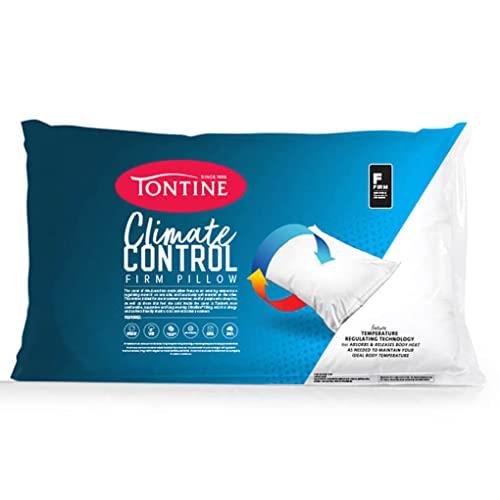 Tontine Climate Control Firm Support Sleeping Pillow Cushion w/Cotton Cover WHT