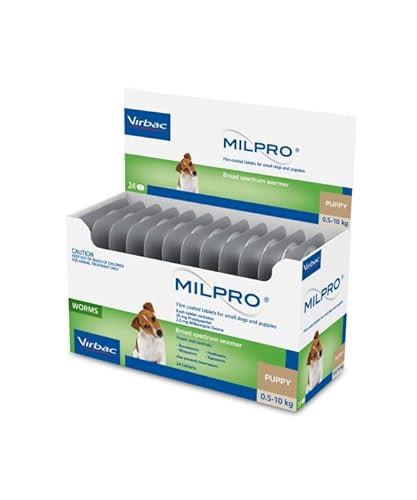 Virbac Milpro Allwormer for 0.5-10 kg Dogs and Puppies 24 Tablets
