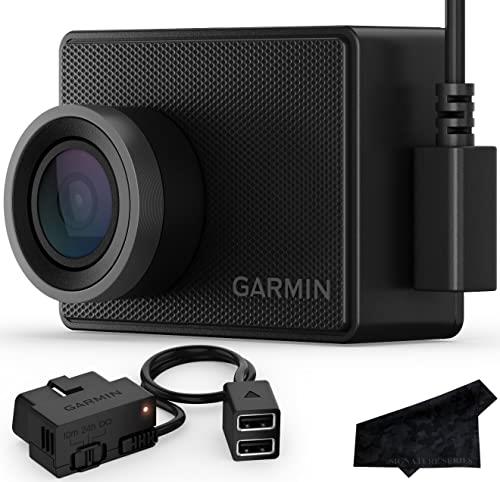 Garmin Dash Cam 47, 140-degree FOV, 1080p, Monitor Your Vehicle with Signature Constant Power Bundle