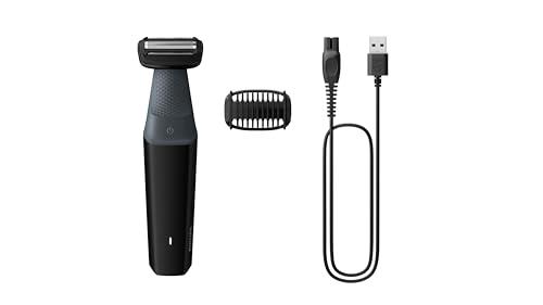 Philips Bodygroom Series 3000 Showerproof Groin and Body Trimmer, Close and Comfortable Shave, Complete Body Grooming, 50 Min. Runtime, Model BG3017/01