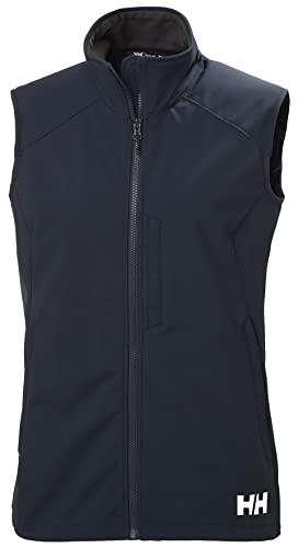 Helly Hansen Women's Paramount Vest Softshell Water Resistent Windproof Breathable Softshell Vest, 597 Navy, Medium