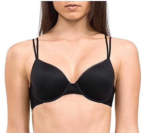 Calvin Klein Womens QF5064 Perfectly Fit Geo Lace Lightly Lined Full Coverage Bra Full Coverage Bra - Black - 38C