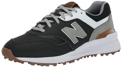 New Balance Men's 997 SL Golf Shoe, Black/White, 11