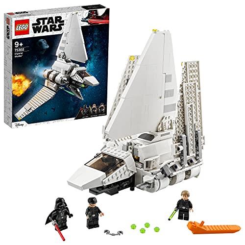 LEGO 75302 Star Wars Imperial Shuttle Building Set with Luke Skywalker with Lightsaber and Darth Vader Minifigures