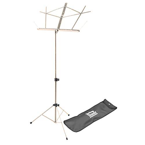 On-Stage SM7122NB Compact Folding Sheet Music Stand with Bag, Nickel