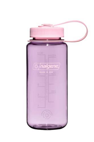 Nalgene Sustain Tritan BPA-Free Water Bottle Made with Material Derived from 50% Plastic Waste, 16 OZ, Wide Mouth, Cherry Blossom