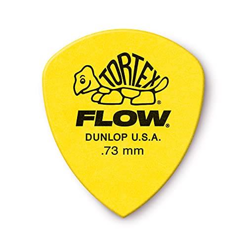 Jim Dunlop Tortex Flow Standard .73mm Guitar Picks (558R.73), Yellow