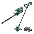 Bosch Home & Garden 2 Piece 18V Cordless Kit: Grass Line Trimmer & Hedge Trimmer with 2.5ah Battery & Fast Charger