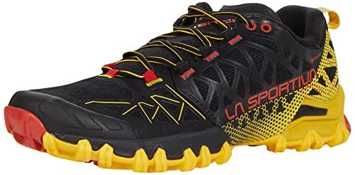La Sportiva Men's Bushido II GTX Trail Running Shoes, Black/Yellow, 46
