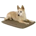 K&H Pet Products Lectro-Soft Outdoor Heated Pet Bed Tan Medium 19 x 24