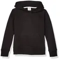 Amazon Essentials Girls' Pullover Hoodie Sweatshirt, Black, Medium