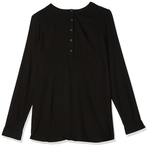Amazon Essentials Women's Long-Sleeve Woven Blouse, Black, Large
