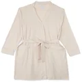 Amazon Essentials Women's Lightweight Waffle Mid-Length Robe (Available in Plus Size), Beige, X-Large