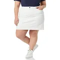 Amazon Essentials Women's Classic 5-Pocket Denim Skirt (Available in Plus Size), White, 30 Plus
